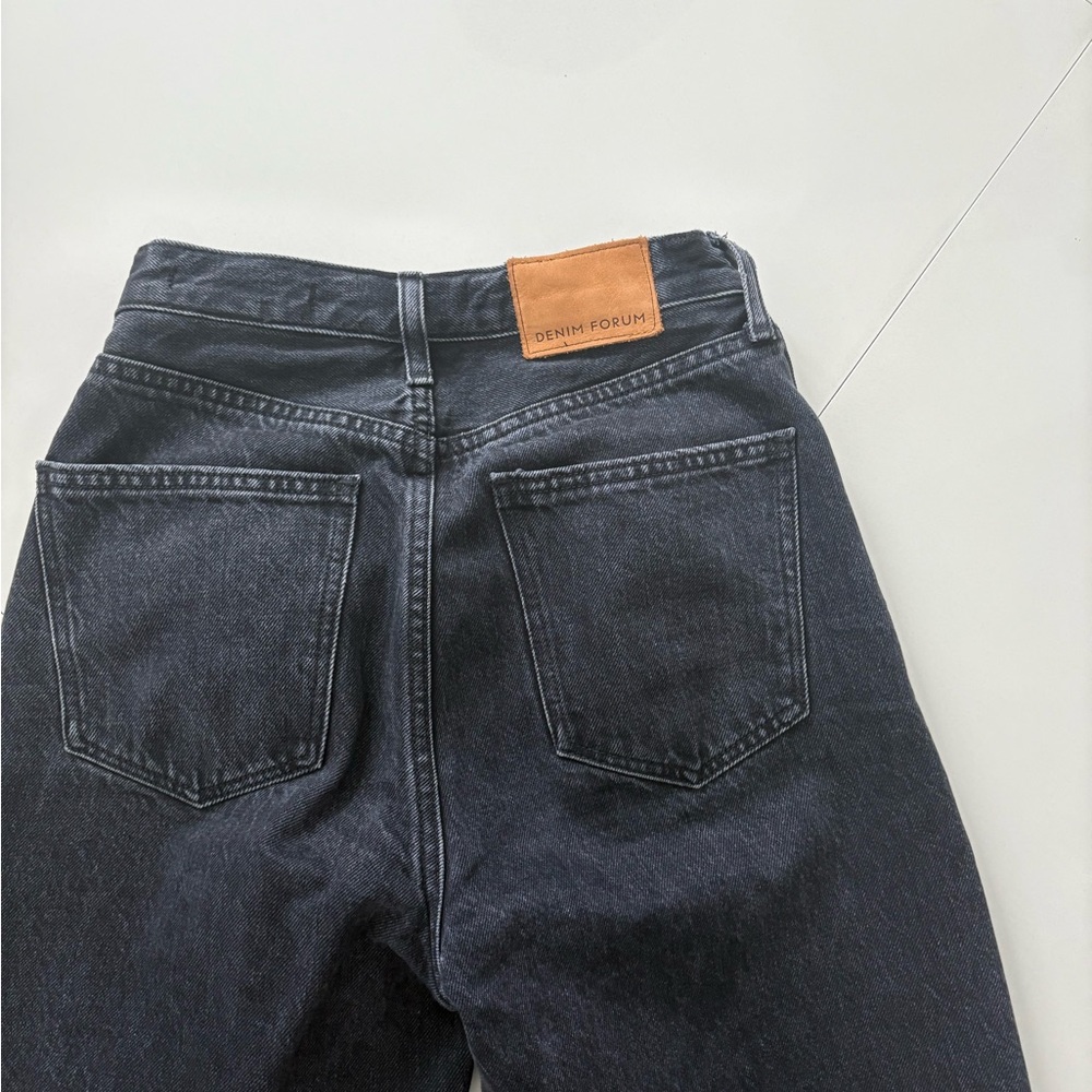 Denim Forum Aritzia Black Farrah Jeans High-Rise Wide-Leg, Size 27, LIKE NEW - Picture 4 of 4